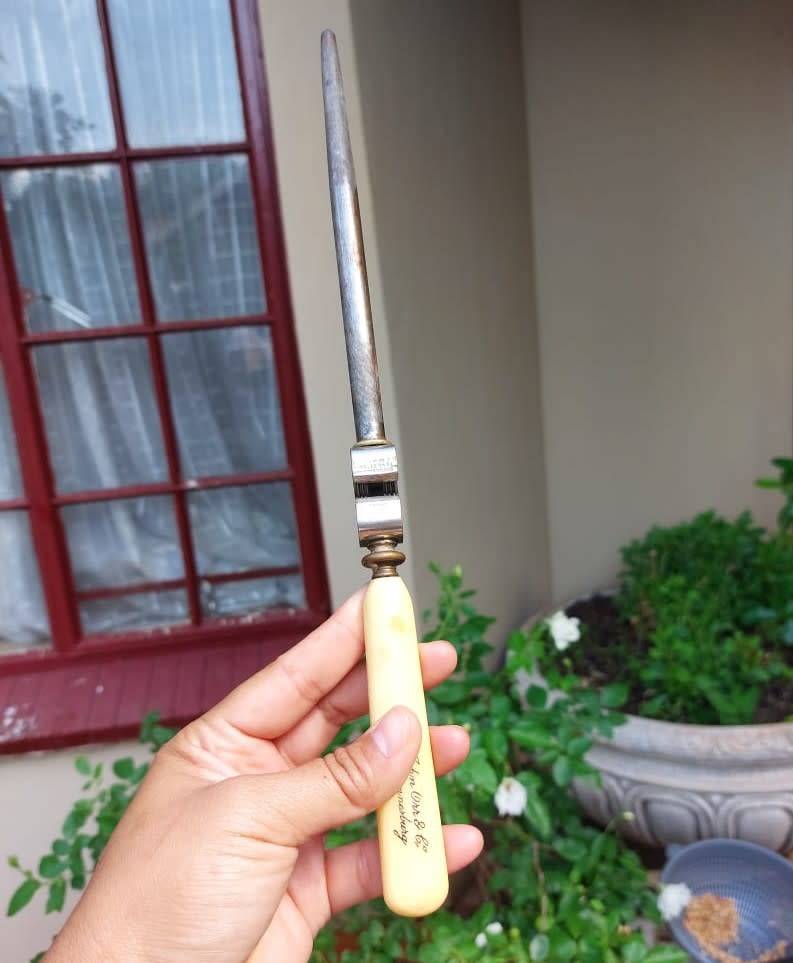 Cutlery RARELY SEEN 1929 JOHN ORRS KNIFE SHARPENER ROD WITH CLASSIC